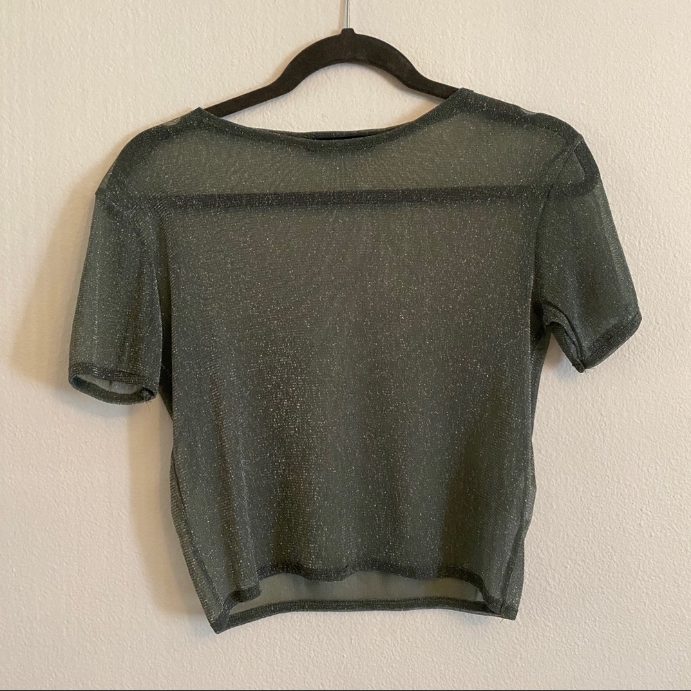 SPARKLY MESH BRANDY MELVILLE TOP